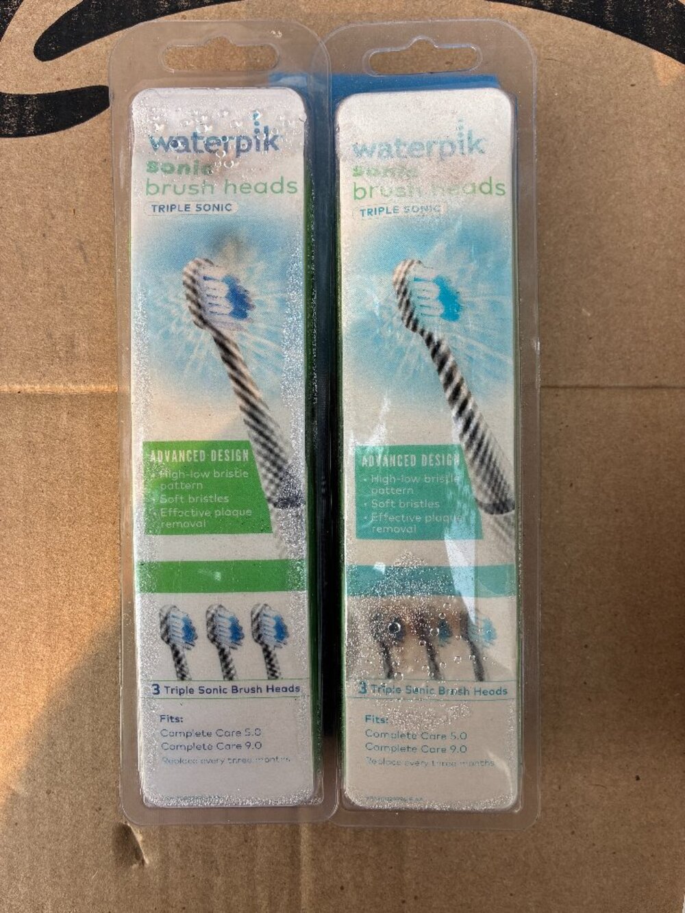 Waterpik Triple Sonic Brush Heads STRB-3WW White Replacement 3-Pack Sealed x2